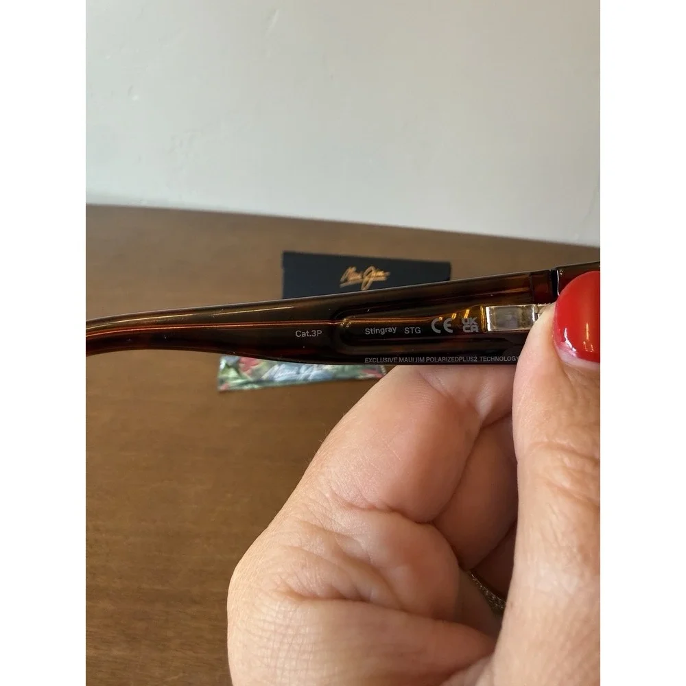 Maui Jim Stingray Tortoise Frame Sunglasses NEW Polarized Lenses H103-10 $289